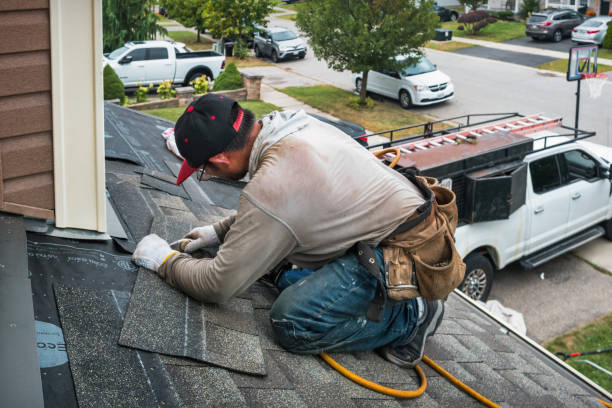 Professional Roofing technician working in Darien Downtown, CT